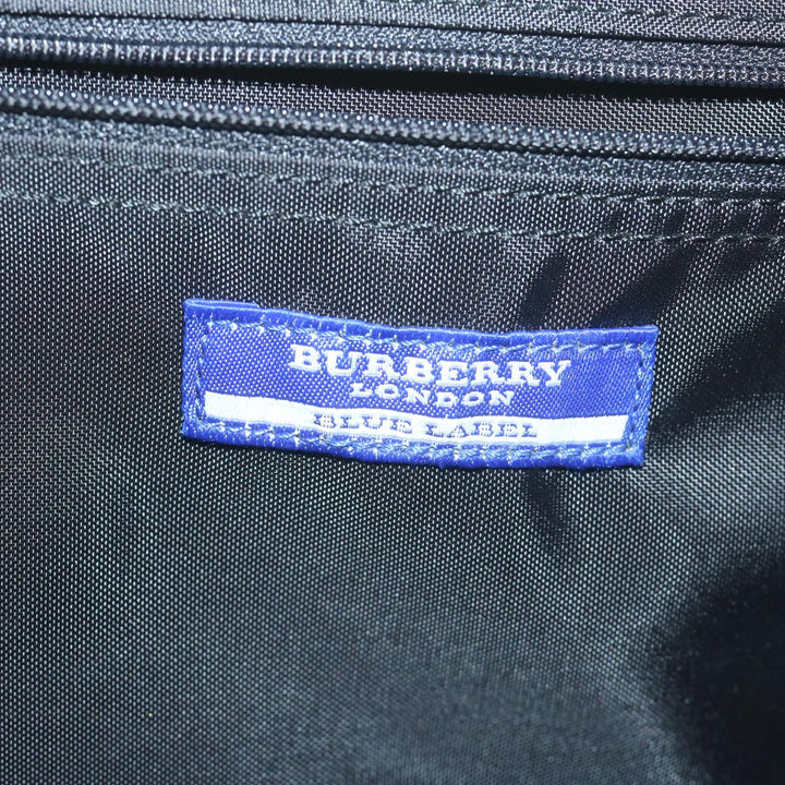 Burberry Blue Label Vanity Hand Bag Canvas Black Auth bs11734
