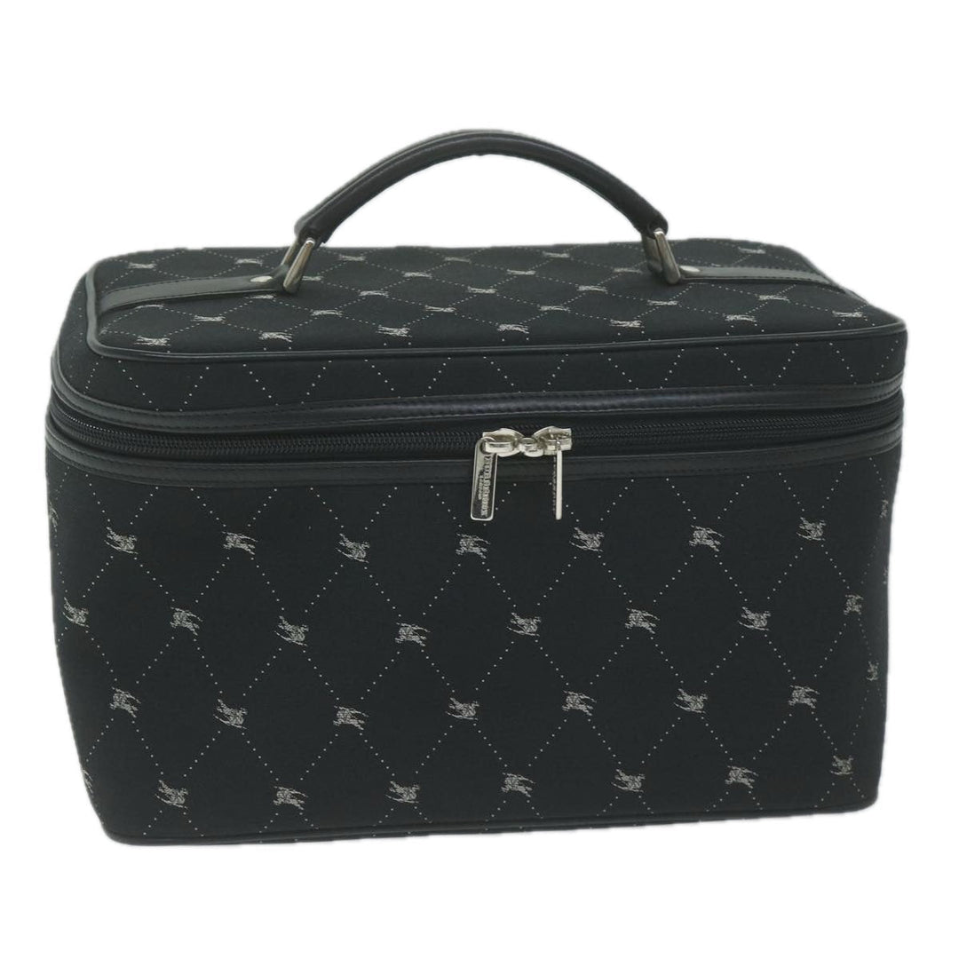 Burberry Blue Label Vanity Hand Bag Canvas Black Auth bs11734