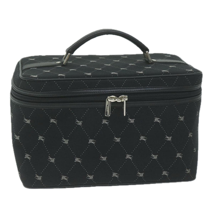 Burberry Blue Label Vanity Hand Bag Canvas Black Auth bs11734