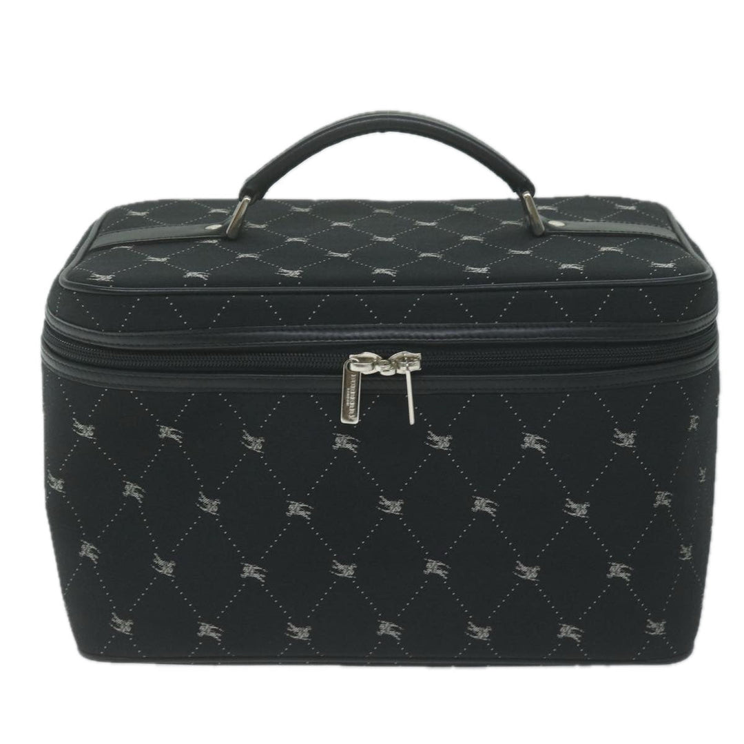 Burberry Blue Label Vanity Hand Bag Canvas Black Auth bs11734
