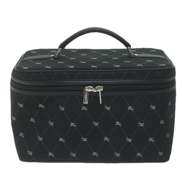 Burberry Blue Label Vanity Hand Bag Canvas Black Auth bs11734
