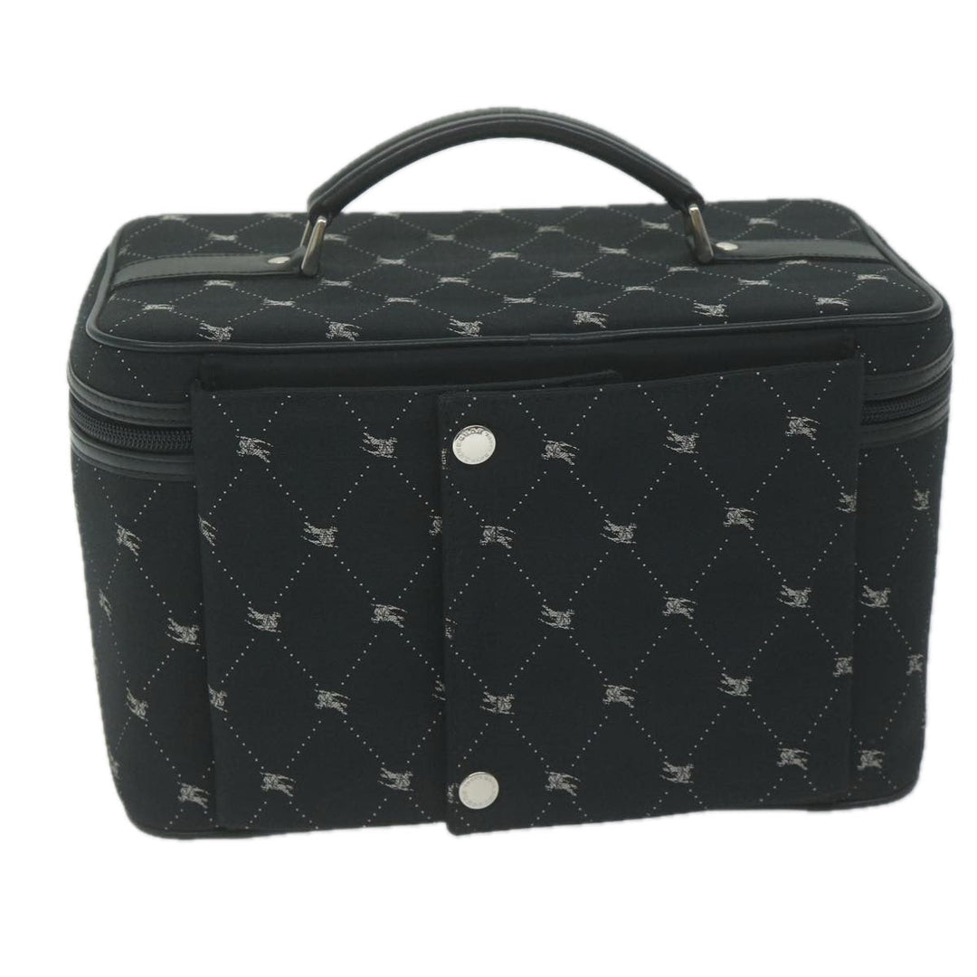 Burberry Blue Label Vanity Hand Bag Canvas Black Auth bs11734