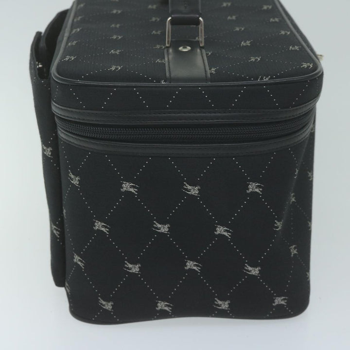 Burberry Blue Label Vanity Hand Bag Canvas Black Auth bs11734