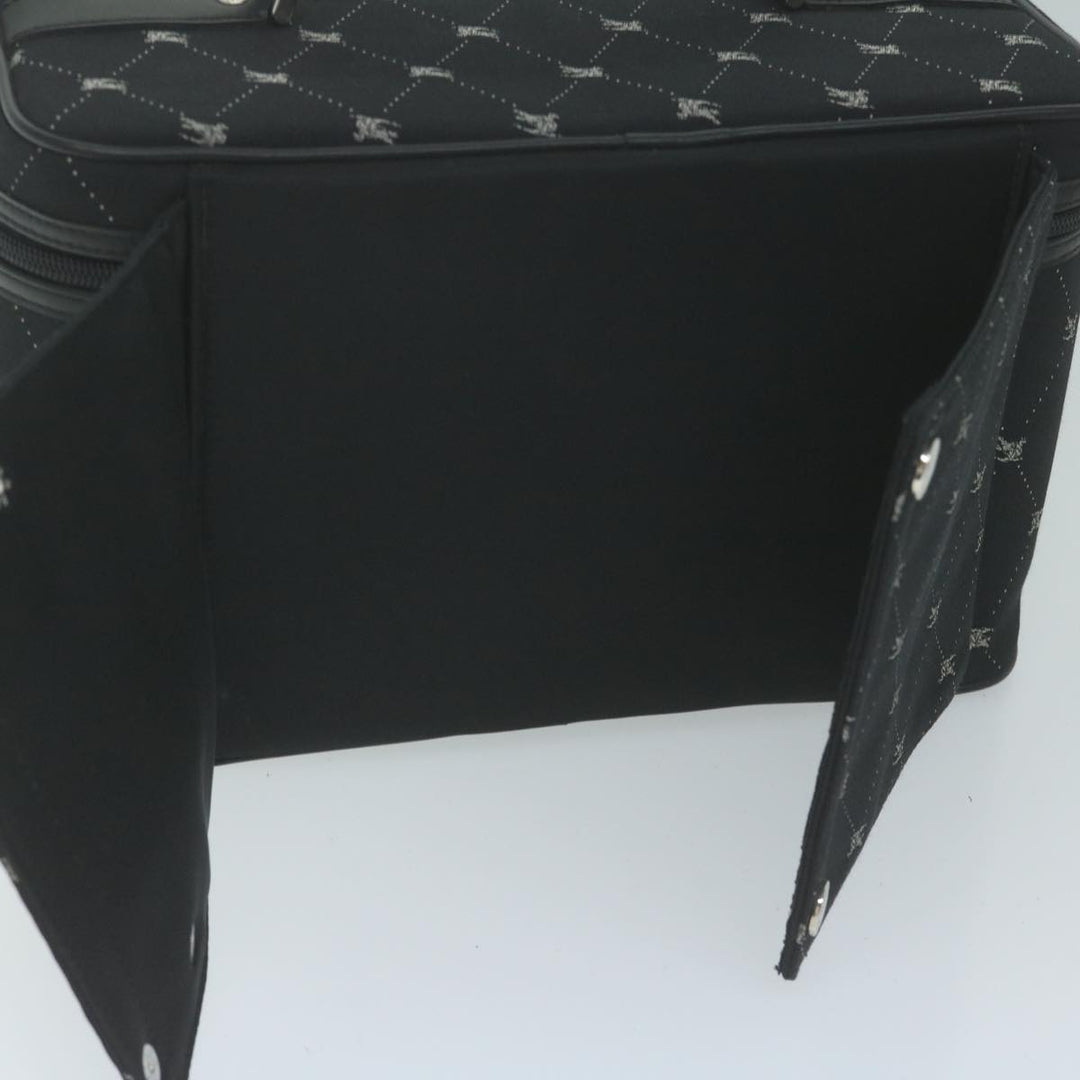 Burberry Blue Label Vanity Hand Bag Canvas Black Auth bs11734