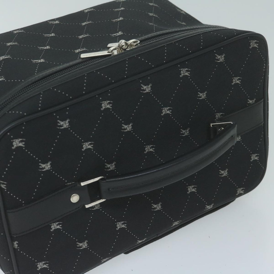 Burberry Blue Label Vanity Hand Bag Canvas Black Auth bs11734
