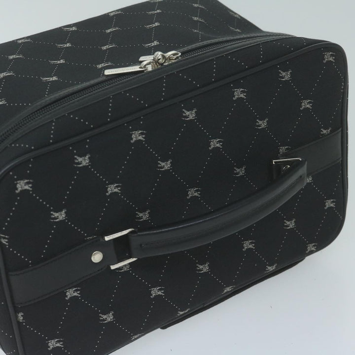 Burberry Blue Label Vanity Hand Bag Canvas Black Auth bs11734