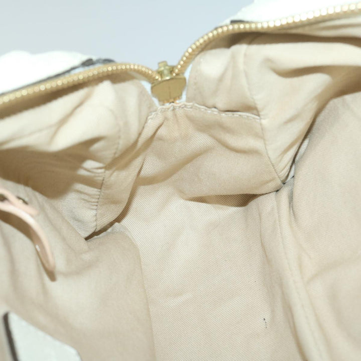 Chloe Paraty Hand Bag Leather White bs11780