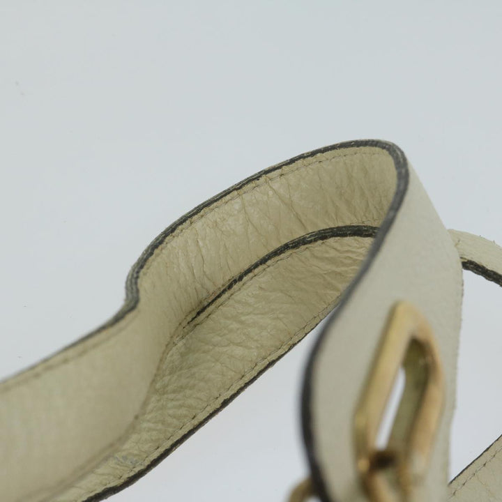 Chloe Paraty Hand Bag Leather White bs11780