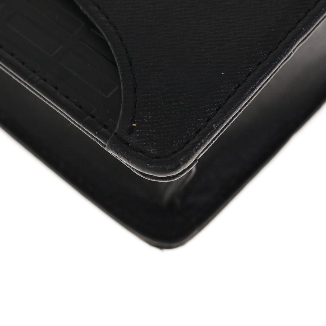 Burberry Hand Bag Leather Black Auth bs11813