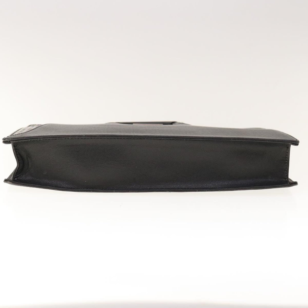 Burberry Hand Bag Leather Black Auth bs11813