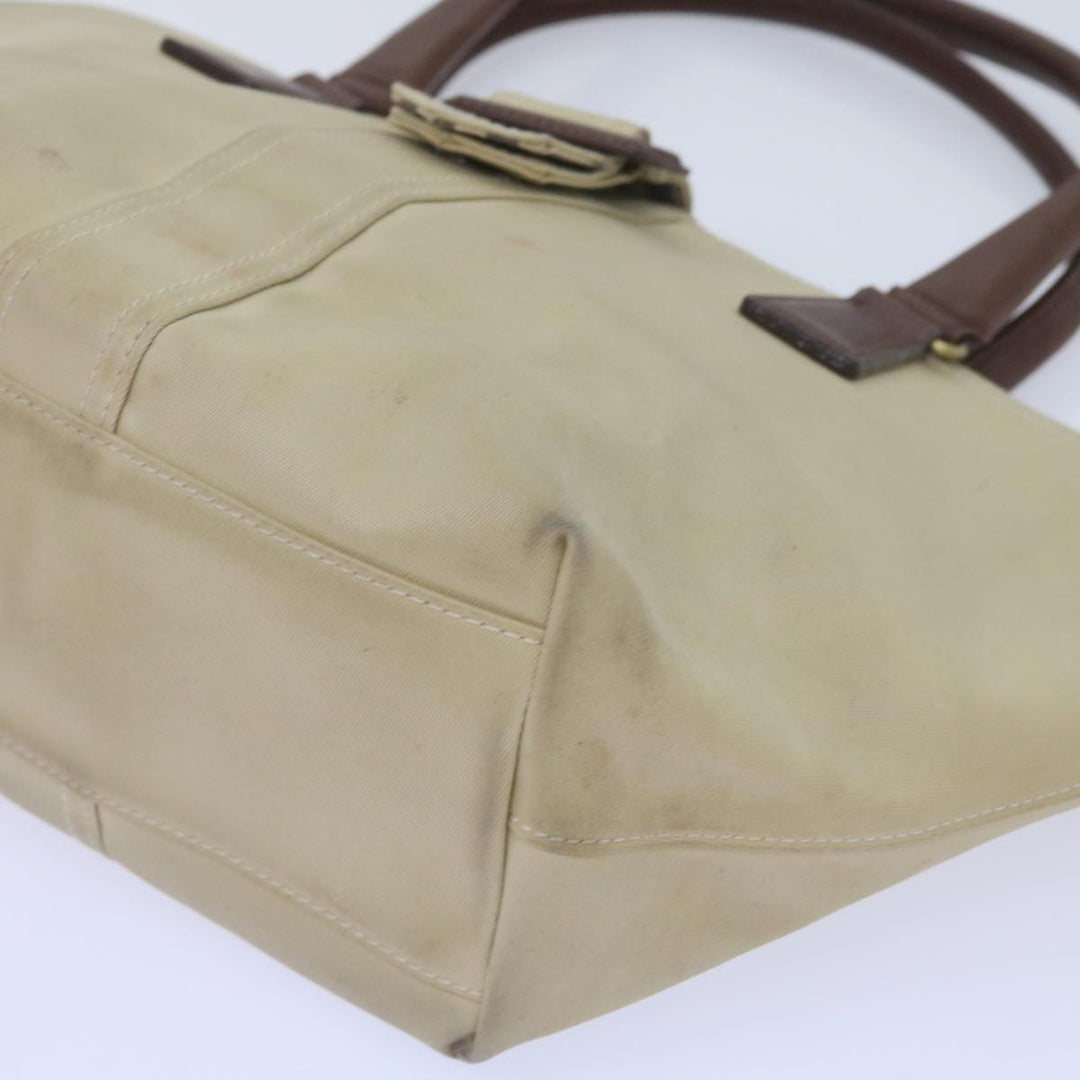 Burberry Tote Bag Canvas Beige Auth bs11831