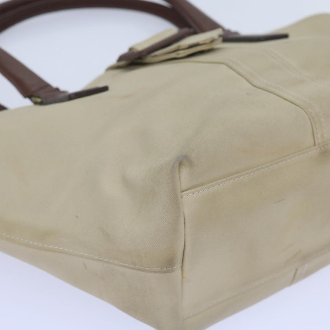 Burberry Tote Bag Canvas Beige Auth bs11831