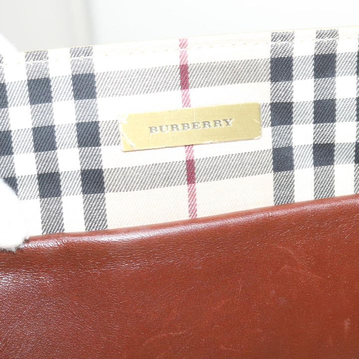 Burberry Tote Bag Canvas Beige Auth bs11831