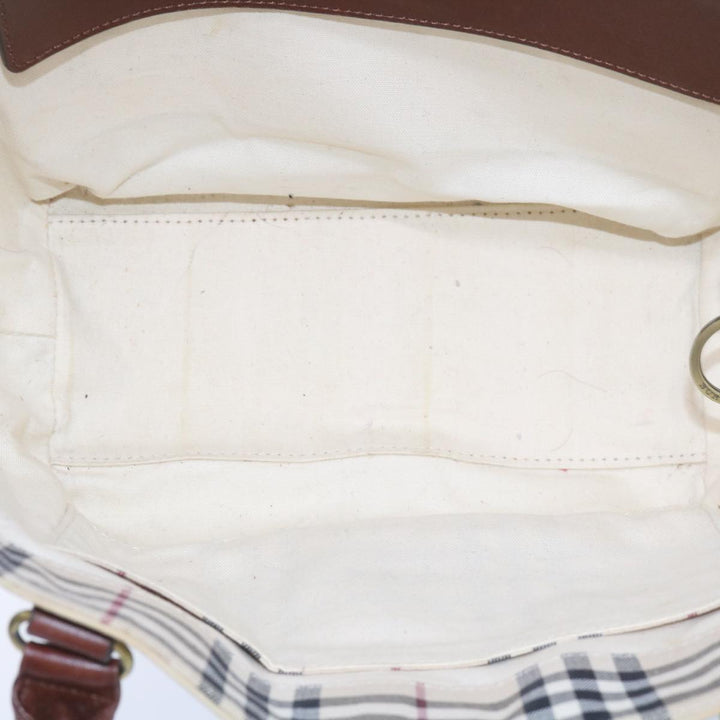 Burberry Tote Bag Canvas Beige Auth bs11831