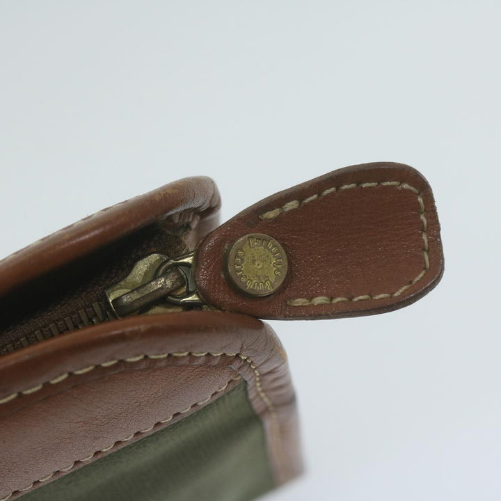 BurberrySs Clutch Bag Canvas Khaki Auth bs11841