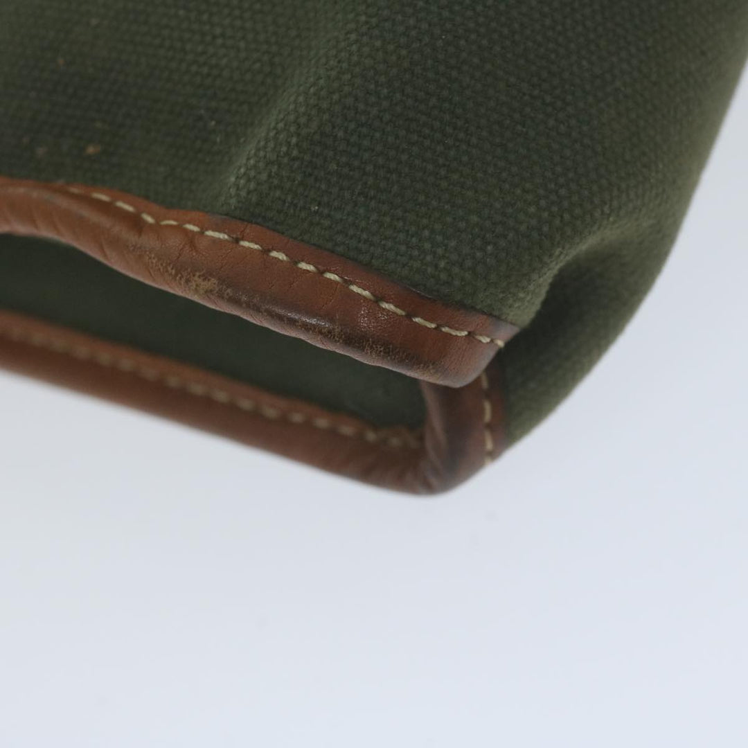 BurberrySs Clutch Bag Canvas Khaki Auth bs11841
