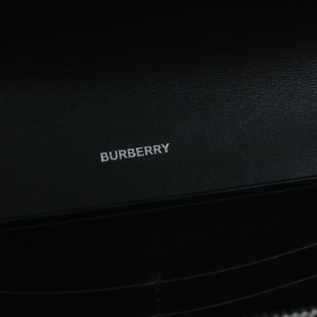 Burberry Nova Check Long Wallet PVC Leather Beige Auth bs11867