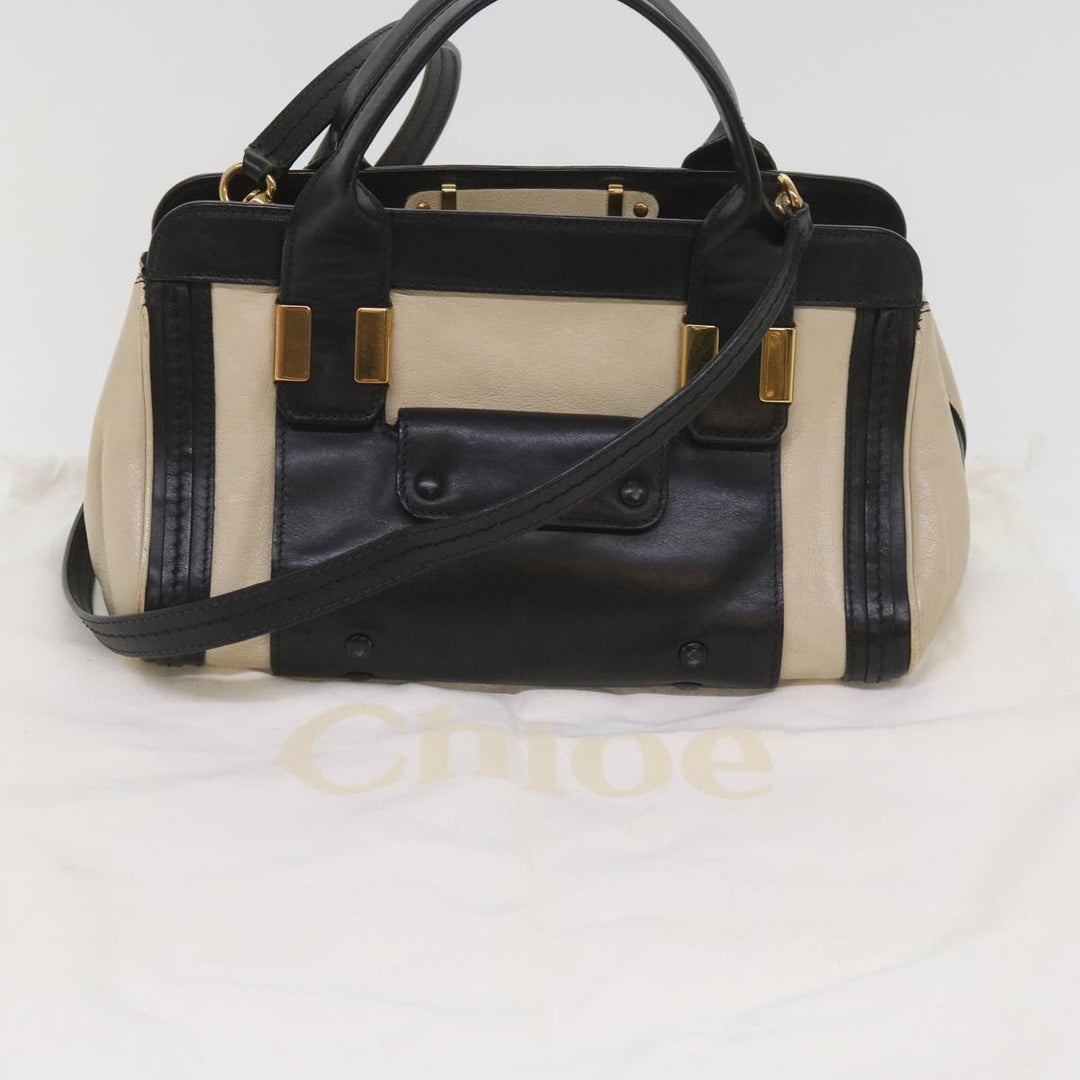 Chloe Alice Hand Bag Leather 2way Beige 04 14 63 65 bs11871