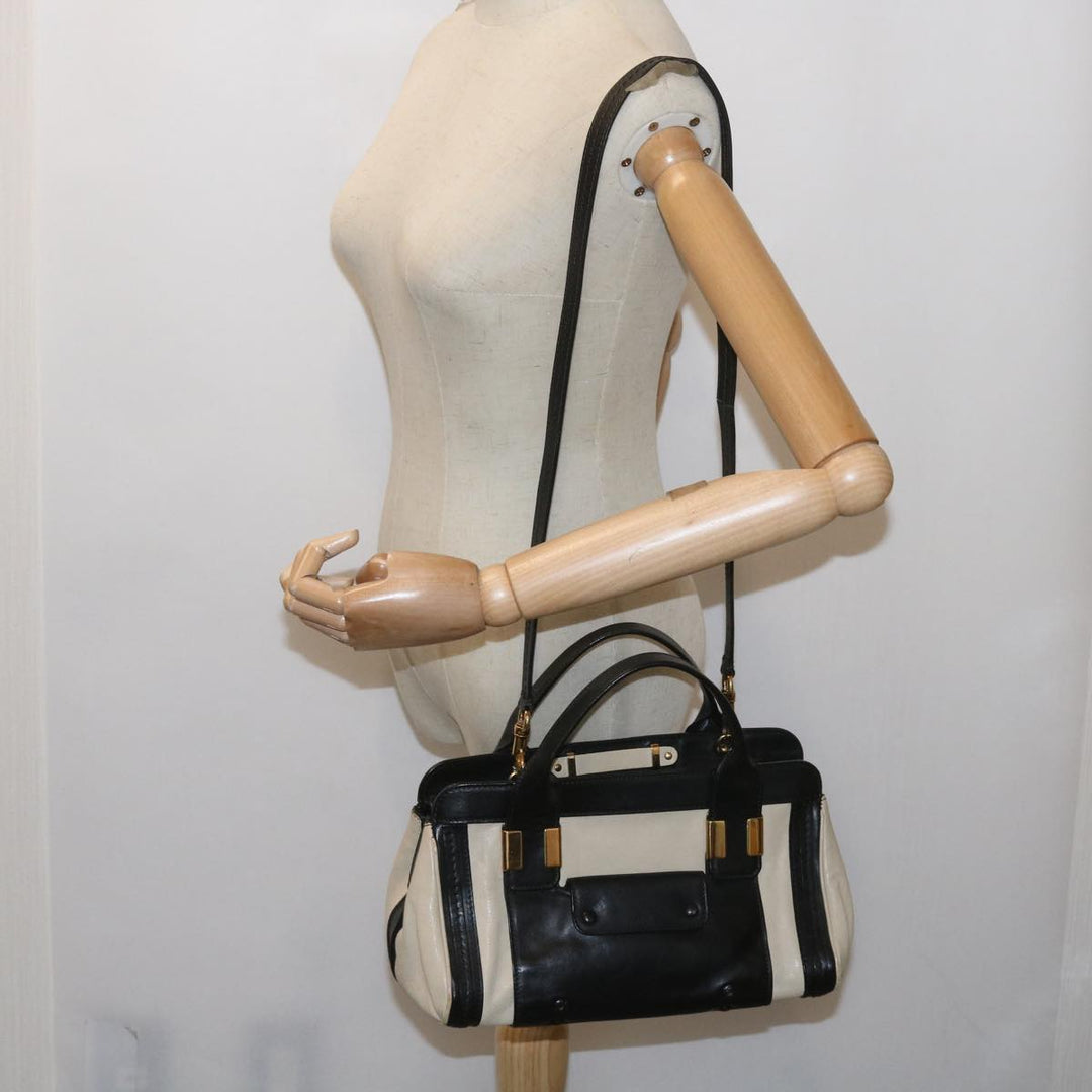 Chloe Alice Hand Bag Leather 2way Beige 04 14 63 65 bs11871