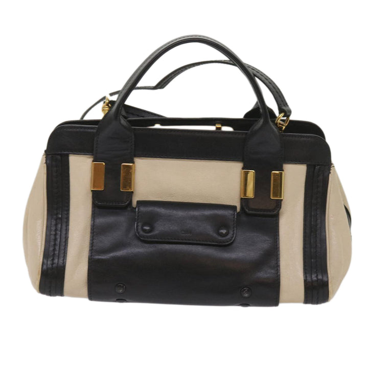 Chloe Alice Hand Bag Leather 2way Beige 04 14 63 65 bs11871