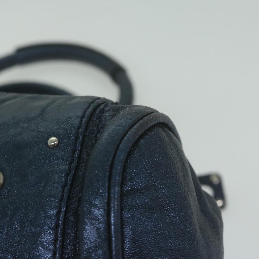 Chloe Paddington Shoulder Bag Leather Navy Gray 04 08 51 5191 bs11872