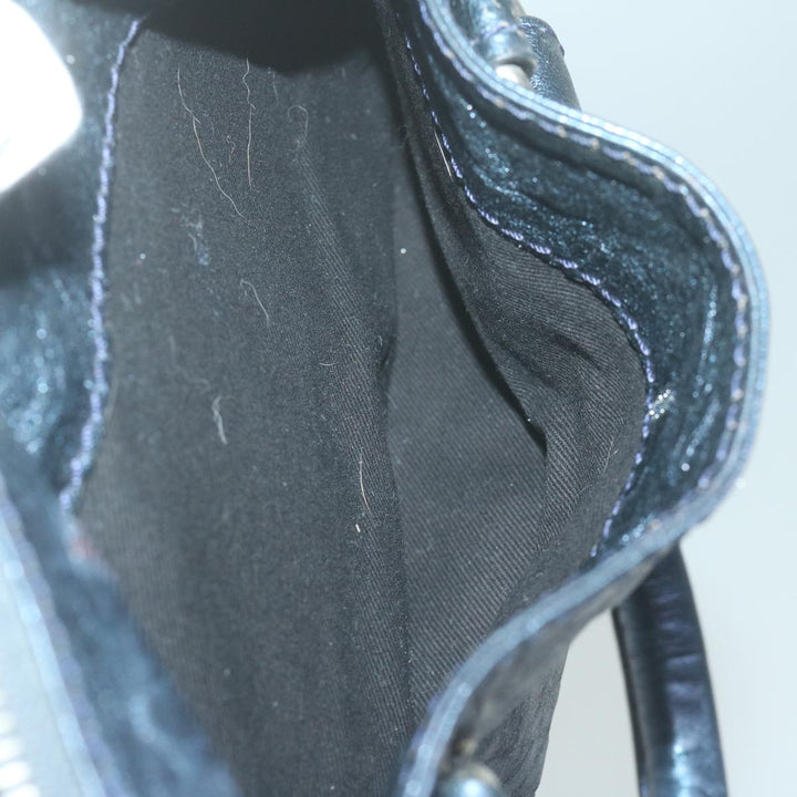 Chloe Paddington Shoulder Bag Leather Navy Gray 04 08 51 5191 bs11872