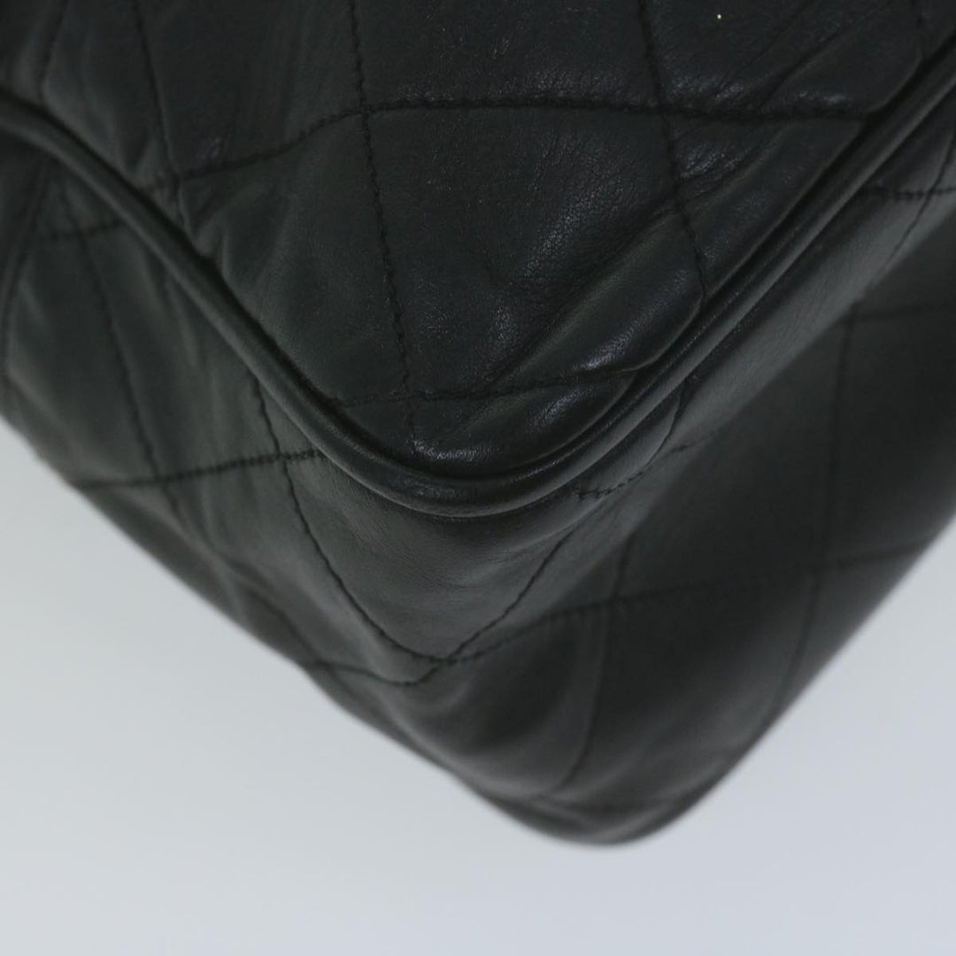 Top Quality Chanel Chain Shoulder Bag Leather Black CC Auth bs11894