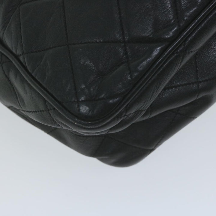 Top Quality Chanel Chain Shoulder Bag Leather Black CC Auth bs11894