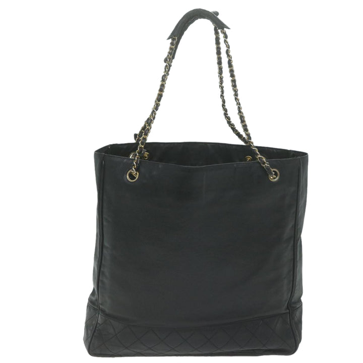 Top Quality Chanel Chain Shoulder Bag Leather Black CC Auth bs11894