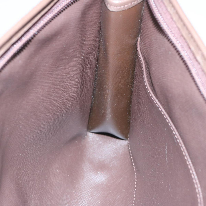 BurberrySs Nova Check Clutch Bag Canvas Beige Brown Auth bs12002