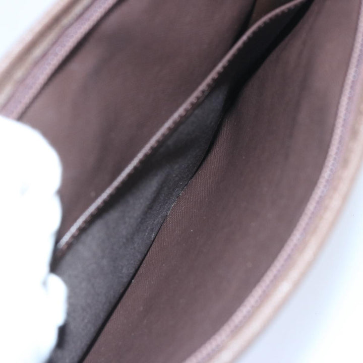 BurberrySs Nova Check Clutch Bag Canvas Beige Brown Auth bs12002