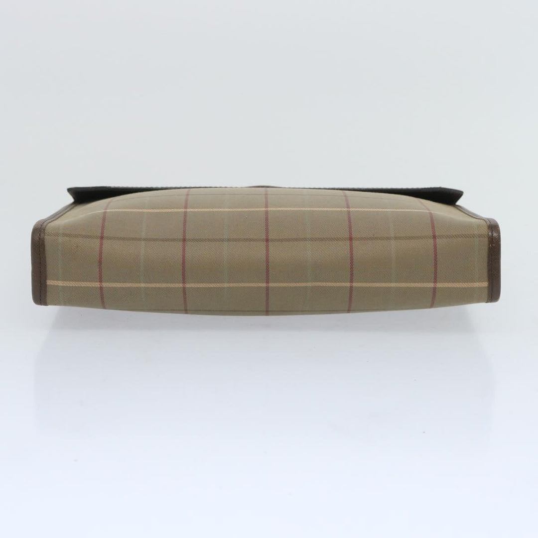BurberrySs Nova Check Clutch Bag Canvas Beige Brown Auth bs12002