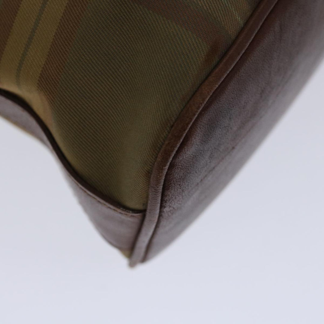 BurberrySs Hand Bag Canvas Brown Auth bs12031