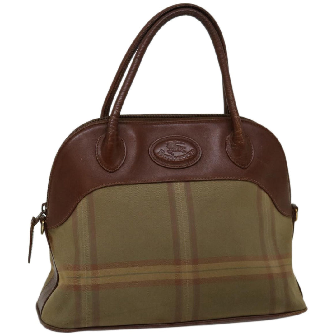 BurberrySs Hand Bag Canvas Brown Auth bs12031