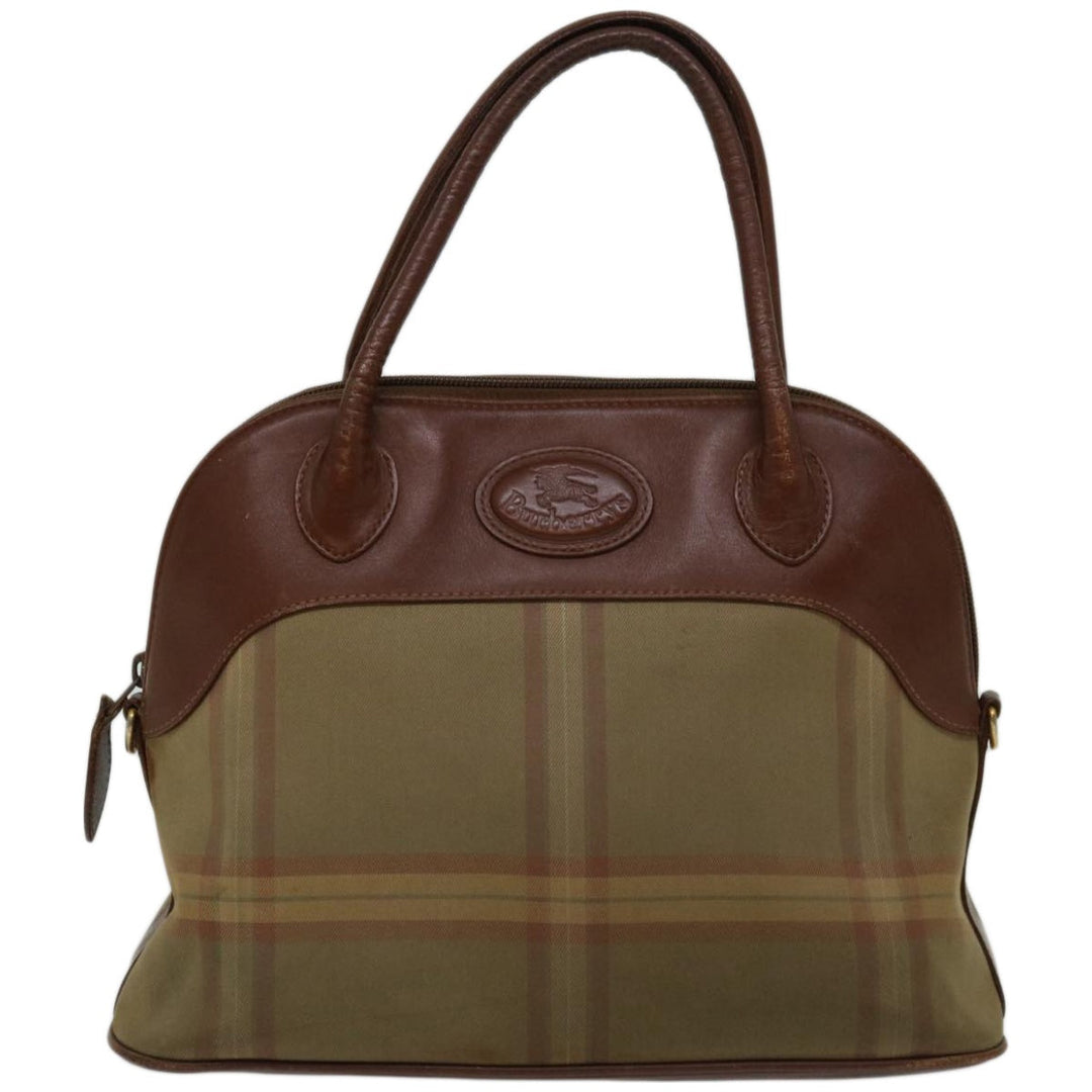 BurberrySs Hand Bag Canvas Brown Auth bs12031