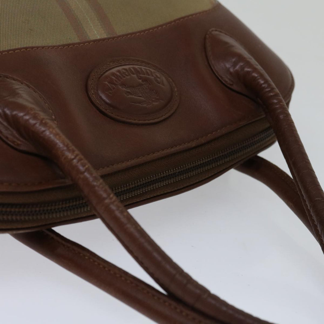 BurberrySs Hand Bag Canvas Brown Auth bs12031