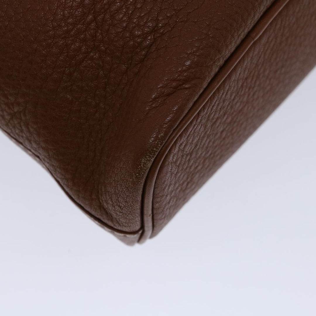 BurberrySs Hand Bag Leather Brown Auth bs12032