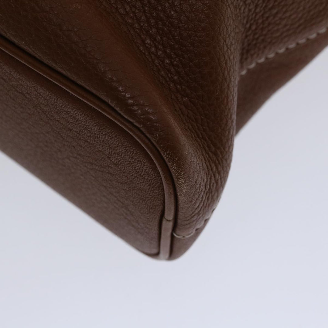 BurberrySs Hand Bag Leather Brown Auth bs12032