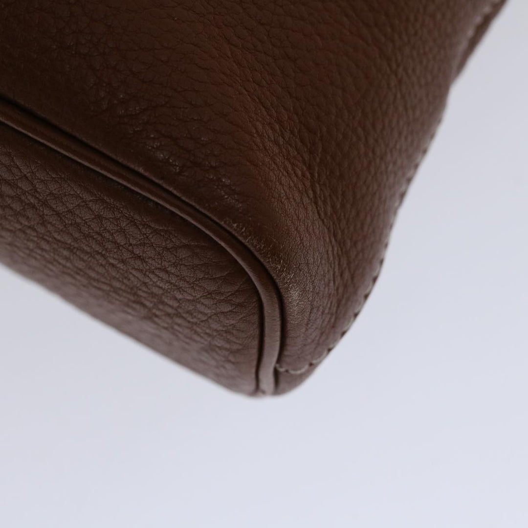 BurberrySs Hand Bag Leather Brown Auth bs12032