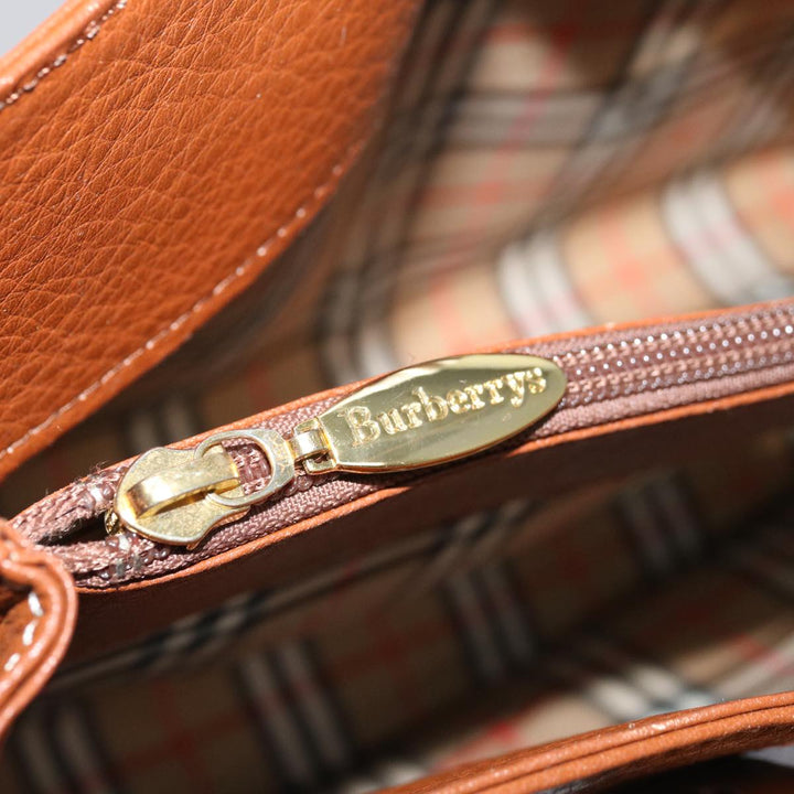 BurberrySs Hand Bag Leather Brown Auth bs12032