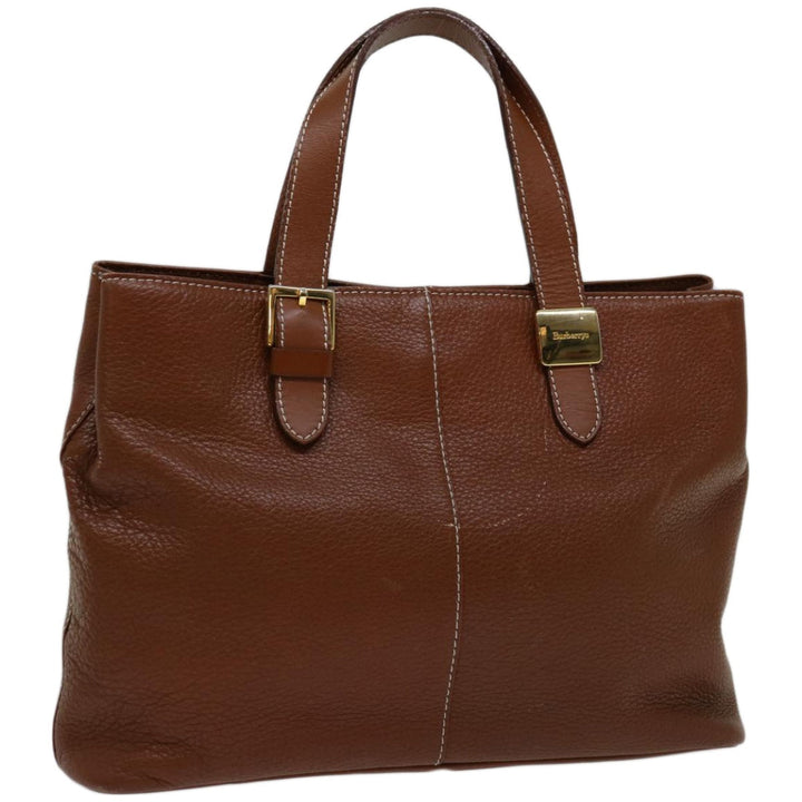 BurberrySs Hand Bag Leather Brown Auth bs12032