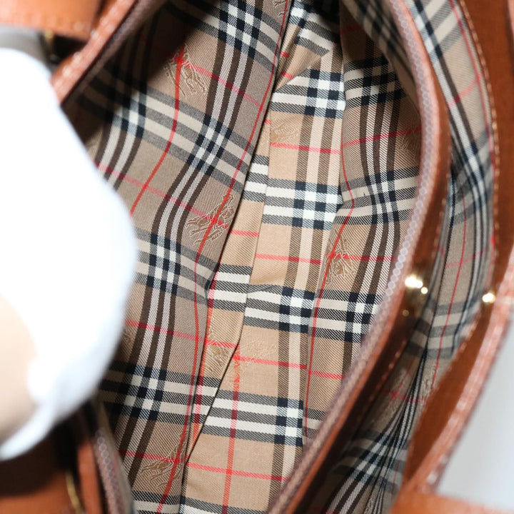 BurberrySs Hand Bag Leather Brown Auth bs12032