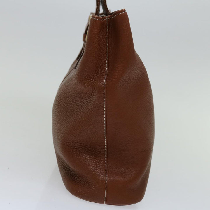 BurberrySs Hand Bag Leather Brown Auth bs12032