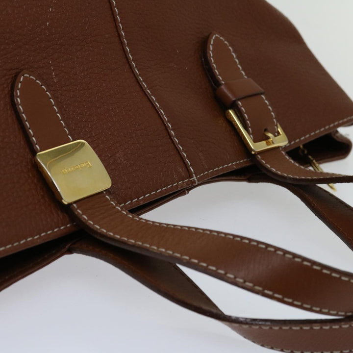 BurberrySs Hand Bag Leather Brown Auth bs12032
