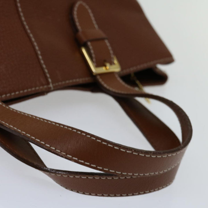 BurberrySs Hand Bag Leather Brown Auth bs12032