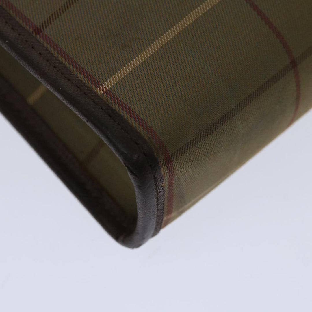 BurberrySs Nova Check Clutch Bag Canvas Brown Auth bs12054