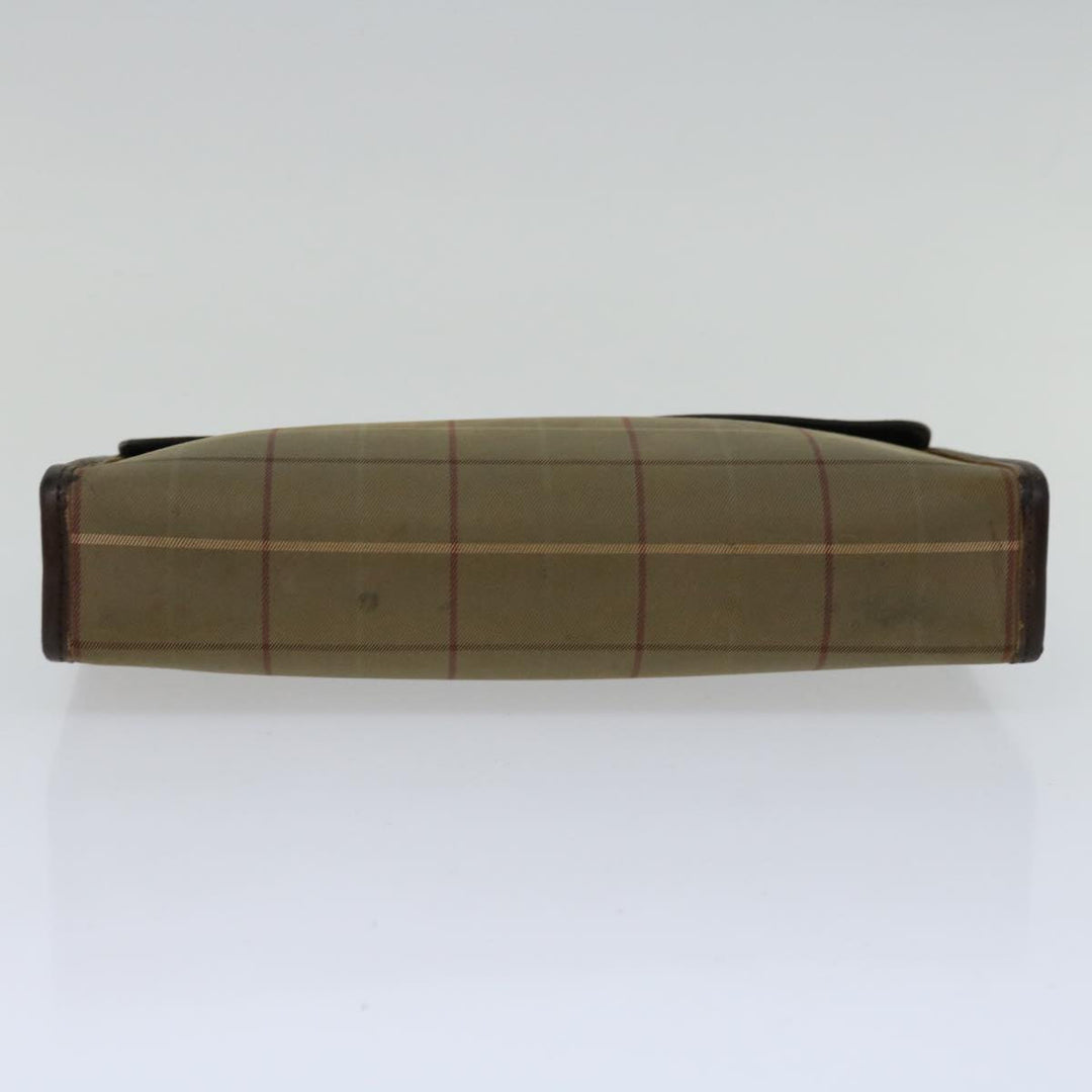 BurberrySs Nova Check Clutch Bag Canvas Brown Auth bs12054