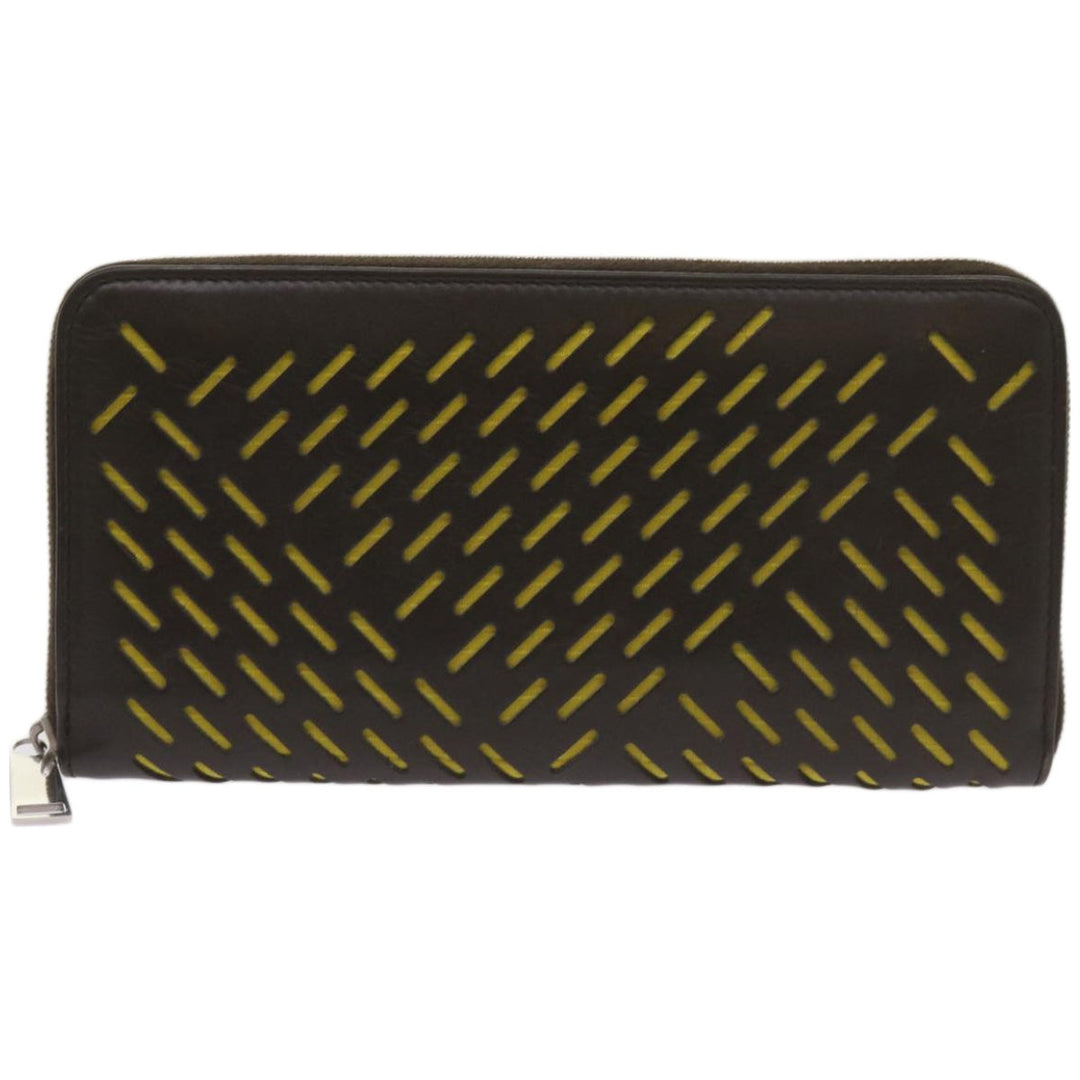 Bottega veneta Long Wallet Leather Brown Auth bs12107