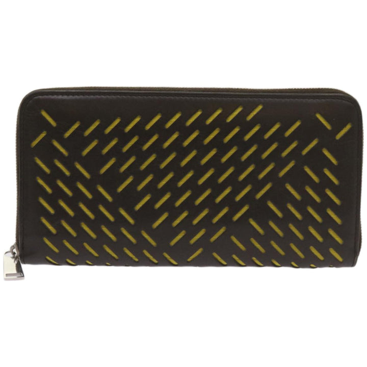 Bottega veneta Long Wallet Leather Brown Auth bs12107