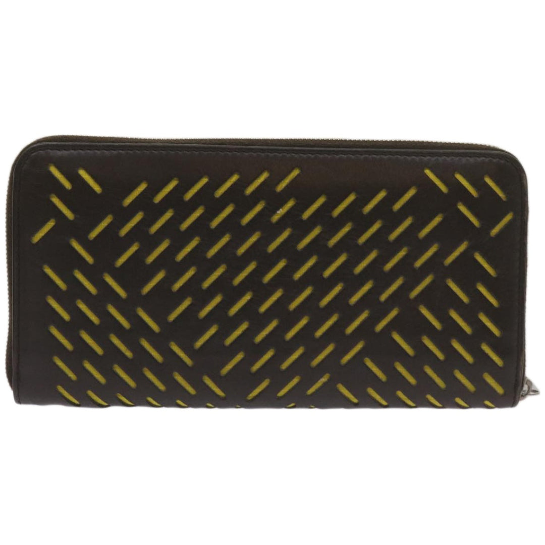 Bottega veneta Long Wallet Leather Brown Auth bs12107